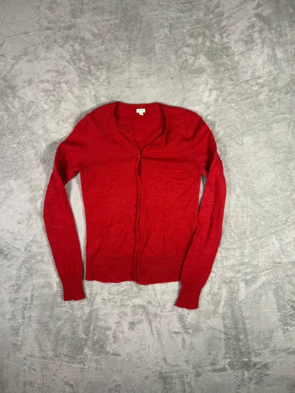j.crew red cardigan size XS